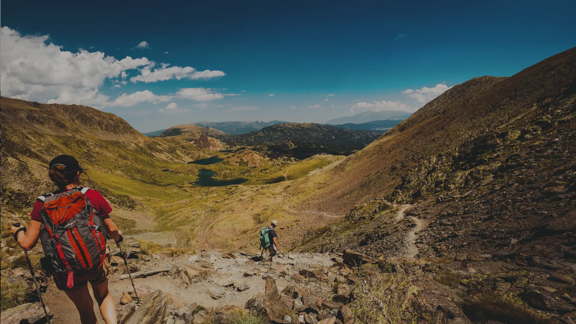 Randonneur sur le GR10